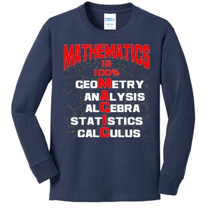 Mathematics Is 100 Percent Magic  Kids Long Sleeve Shirt