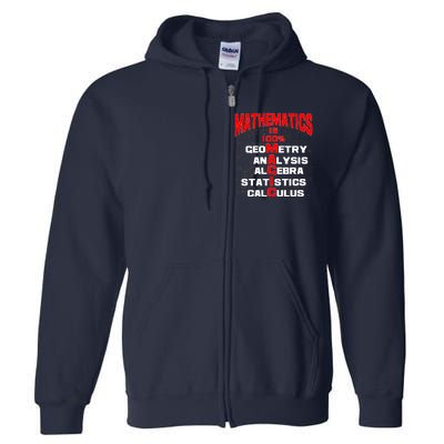 Mathematics Is 100 Percent Magic  Full Zip Hoodie