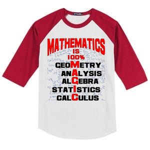 Mathematics Is 100 Percent Magic  Kids Colorblock Raglan Jersey