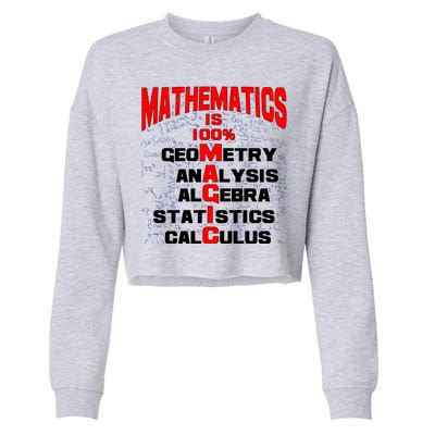 Mathematics Is 100 Percent Magic  Cropped Pullover Crew