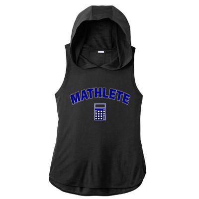 Mathlete Ladies PosiCharge Tri-Blend Wicking Draft Hoodie Tank