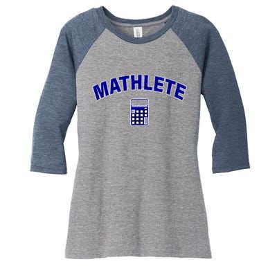 Mathlete Women's Tri-Blend 3/4-Sleeve Raglan Shirt