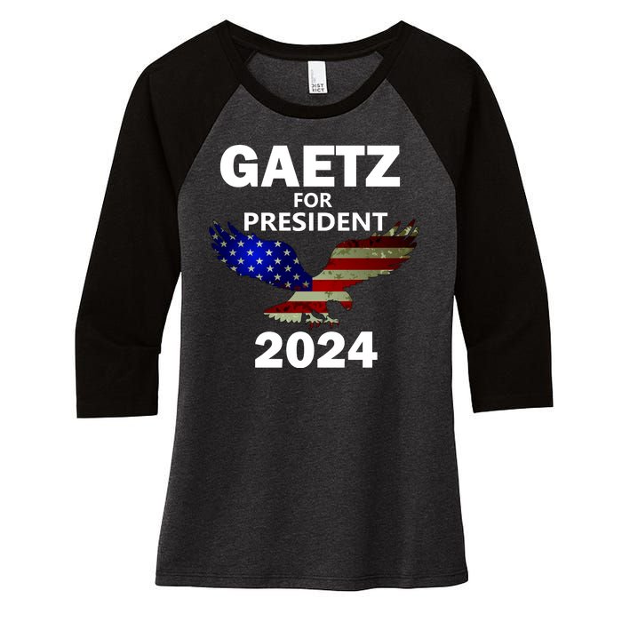 Matt Gaetz 2024 Election Women's Tri-Blend 3/4-Sleeve Raglan Shirt