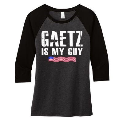 Matt Gaetz Is My Guy Women's Tri-Blend 3/4-Sleeve Raglan Shirt