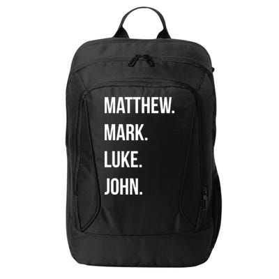 Matthew Mark Luke John Jesus Disciples Christian City Backpack
