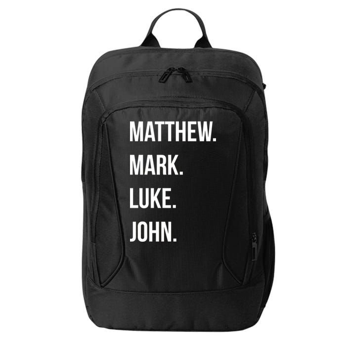 Matthew Mark Luke John Jesus Disciples Christian City Backpack