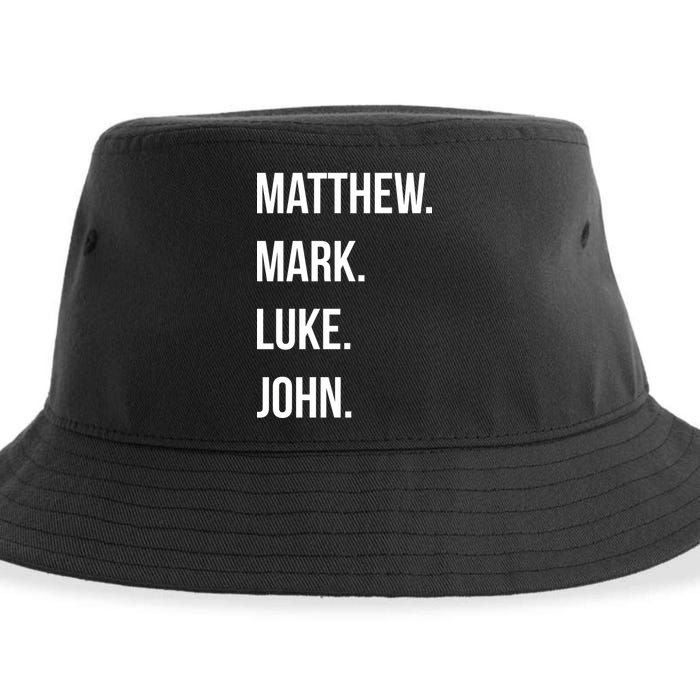 Matthew Mark Luke John Jesus Disciples Christian Sustainable Bucket Hat