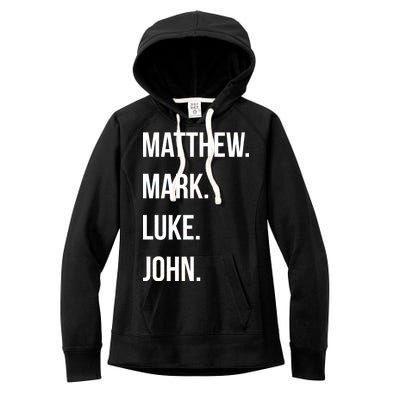 Matthew Mark Luke John Jesus Disciples Christian Women's Fleece Hoodie