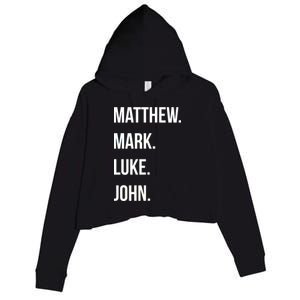 Matthew Mark Luke John Jesus Disciples Christian Crop Fleece Hoodie