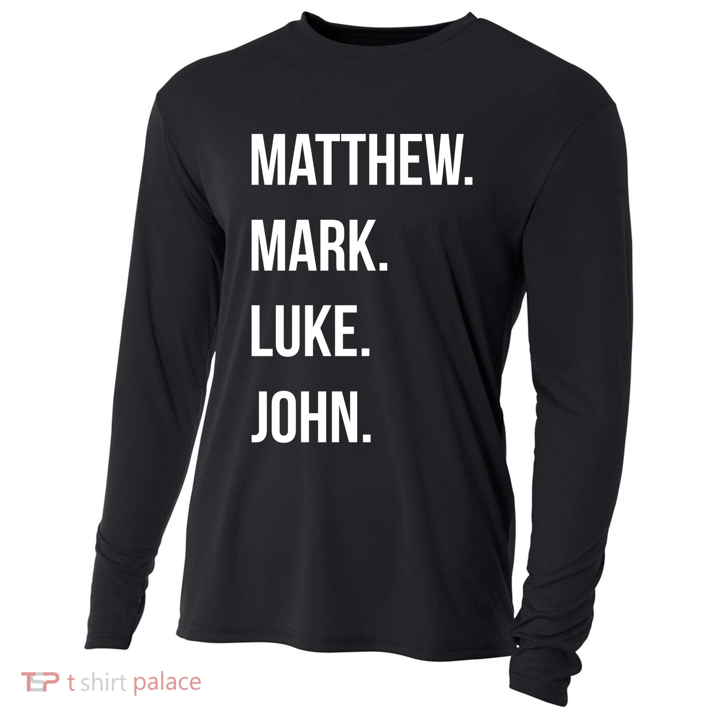 Matthew Mark Luke John Jesus Disciples Christian Cooling Performance Long Sleeve Crew