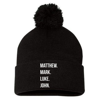 Matthew Mark Luke John Jesus Disciples Christian Pom Pom 12in Knit Beanie