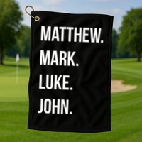 Matthew Mark Luke John Jesus Disciples Christian Golf Towel