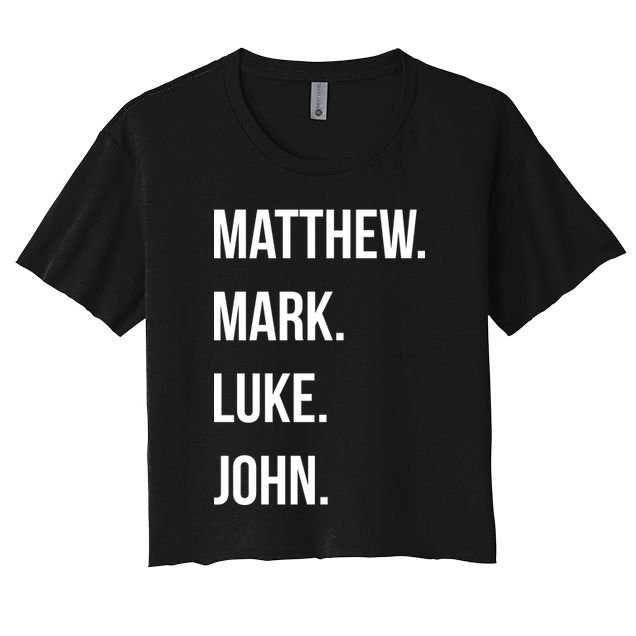 Matthew Mark Luke John Jesus Disciples Christian Crop Top