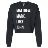Matthew Mark Luke John Jesus Disciples Christian Cropped Pullover Crew