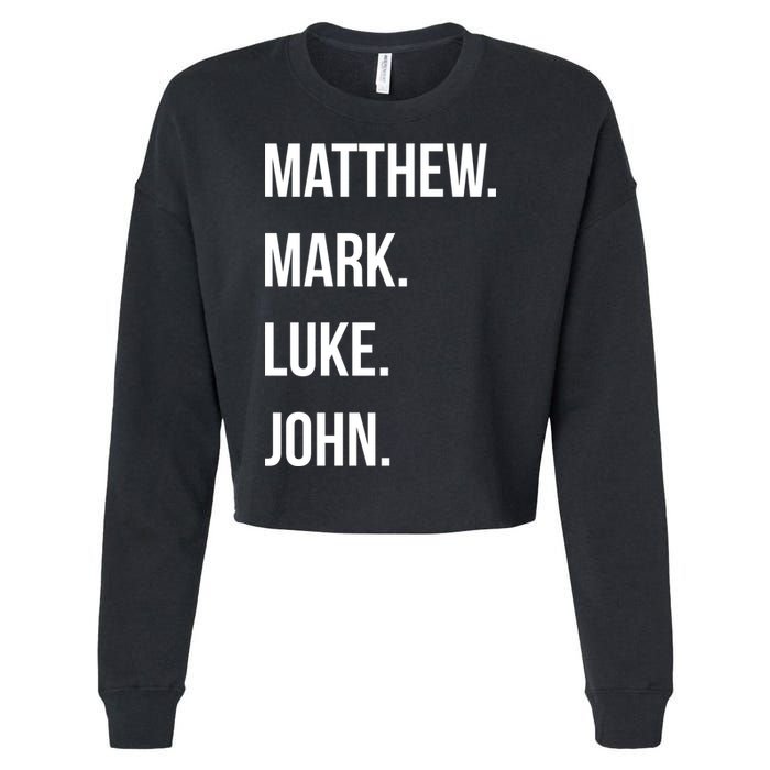 Matthew Mark Luke John Jesus Disciples Christian Cropped Pullover Crew