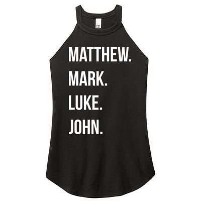 Matthew Mark Luke John Jesus Disciples Christian Women's Perfect Tri Rocker Tank