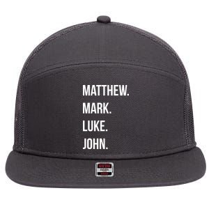 Matthew Mark Luke John Jesus Disciples Christian 7 Panel Mesh Trucker Snapback Hat