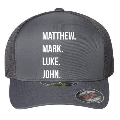 Matthew Mark Luke John Jesus Disciples Christian Flexfit Unipanel Trucker Cap