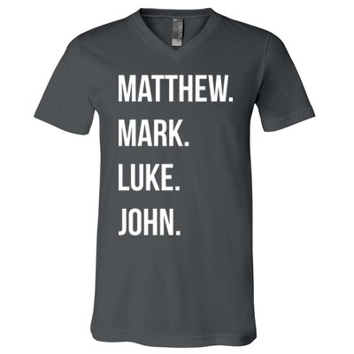 Matthew Mark Luke John Jesus Disciples Christian V-Neck T-Shirt