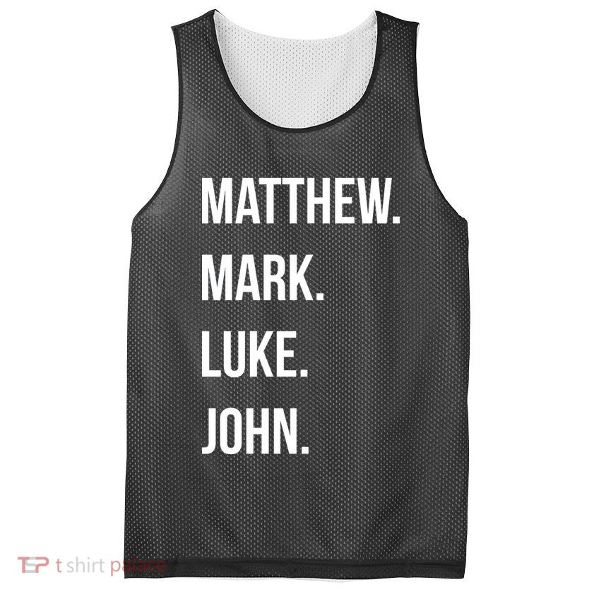 Matthew Mark Luke John Jesus Disciples Christian Mesh Reversible Basketball Jersey Tank
