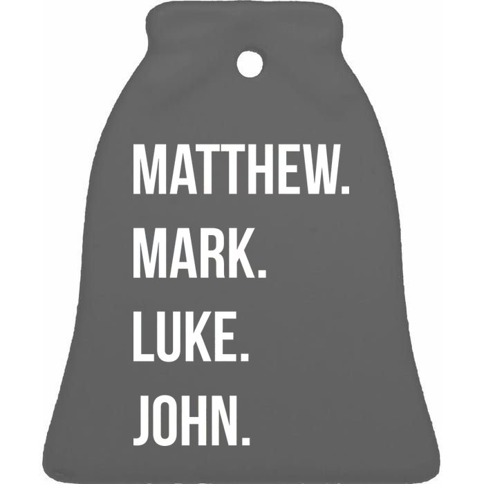 Matthew Mark Luke John Jesus Disciples Christian Ceramic Bell Ornament