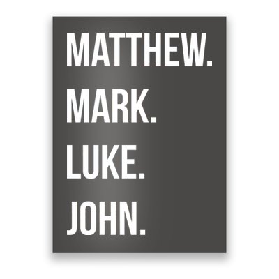 Matthew Mark Luke John Jesus Disciples Christian Poster