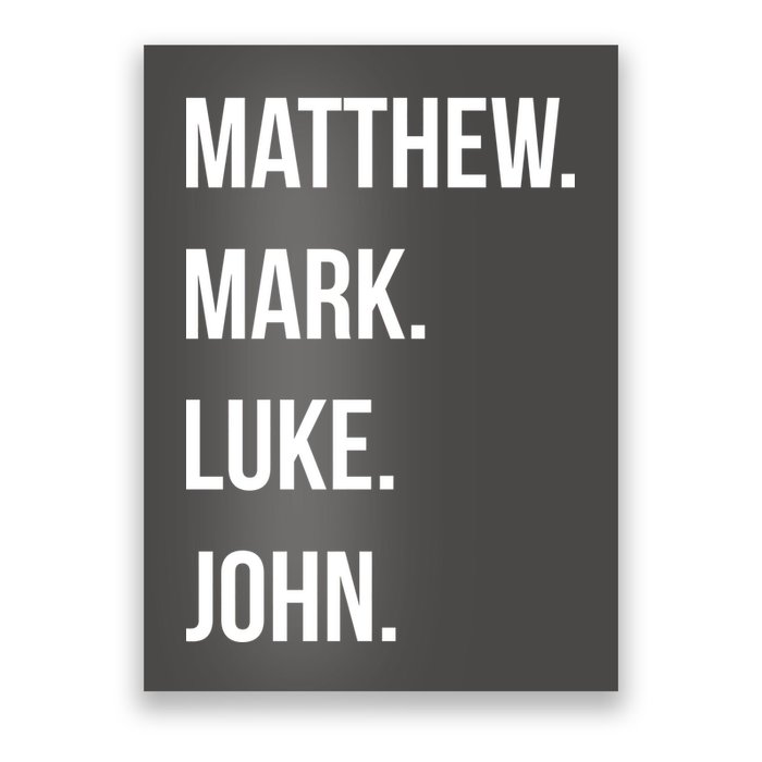 Matthew Mark Luke John Jesus Disciples Christian Poster