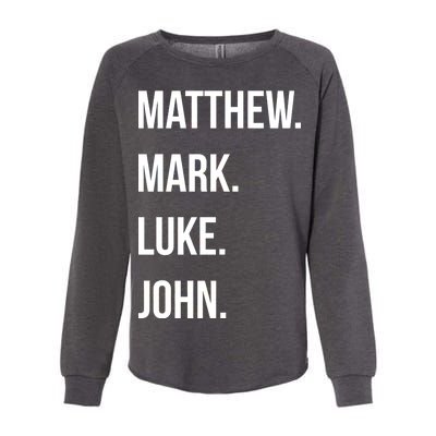 Matthew Mark Luke John Jesus Disciples Christian Womens California Wash Sweatshirt