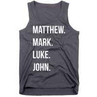 Matthew Mark Luke John Jesus Disciples Christian Tank Top