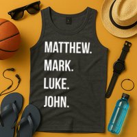Matthew Mark Luke John Jesus Disciples Christian Tank Top