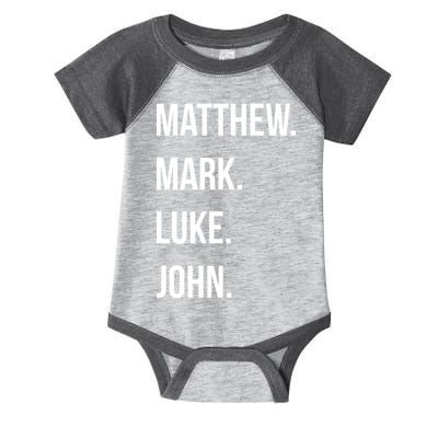 Matthew Mark Luke John Jesus Disciples Christian Infant Baby Jersey Bodysuit