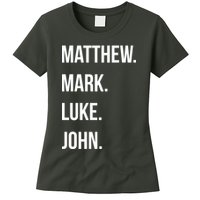 Matthew Mark Luke John Jesus Disciples Christian Womens T-Shirt