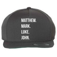 Matthew Mark Luke John Jesus Disciples Christian Wool Snapback Cap