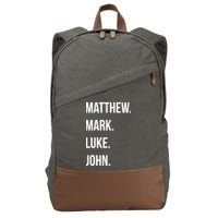 Matthew Mark Luke John Jesus Disciples Christian Cotton Canvas Backpack
