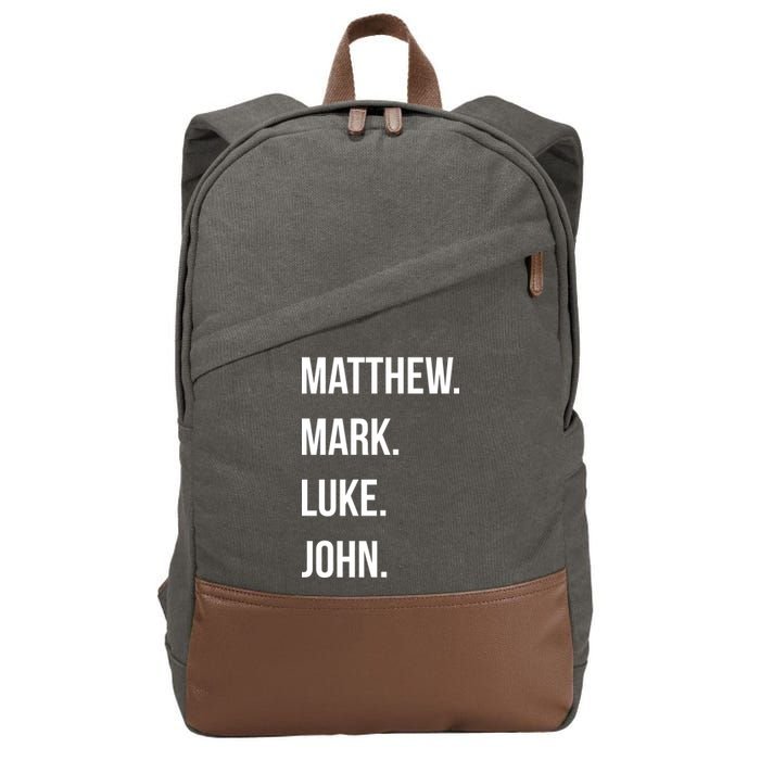 Matthew Mark Luke John Jesus Disciples Christian Cotton Canvas Backpack