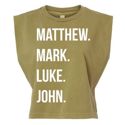 Matthew Mark Luke John Jesus Disciples Christian Garment-Dyed Women's Muscle Tee