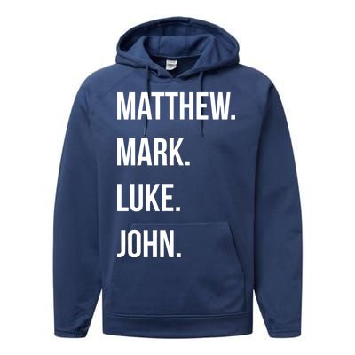 Matthew Mark Luke John Jesus Disciples Christian Performance Fleece Hoodie