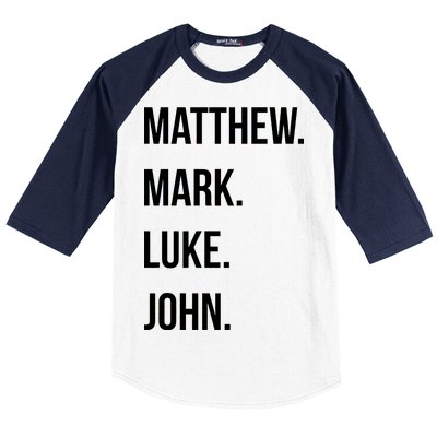 Matthew Mark Luke John Jesus Disciples Christian Baseball Sleeve Shirt