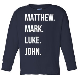 Matthew Mark Luke John Jesus Disciples Christian Toddler Long Sleeve Shirt