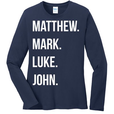 Matthew Mark Luke John Jesus Disciples Christian Ladies Long Sleeve Shirt