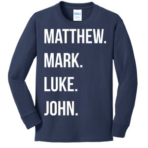 Matthew Mark Luke John Jesus Disciples Christian Kids Long Sleeve Shirt