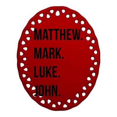 Matthew Mark Luke John Jesus Disciples Christian Ceramic Oval Ornament