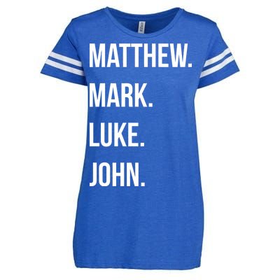 Matthew Mark Luke John Jesus Disciples Christian Enza Ladies Jersey Football T-Shirt