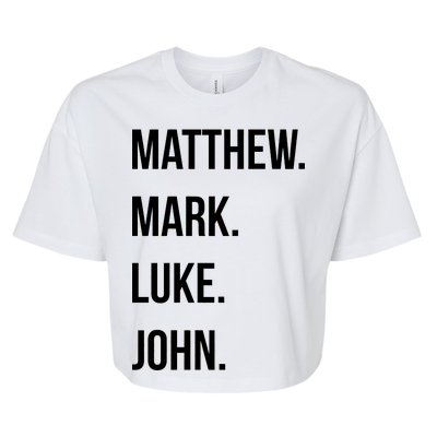 Matthew Mark Luke John Jesus Disciples Christian Bella+Canvas Jersey Crop Tee