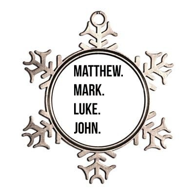 Matthew Mark Luke John Jesus Disciples Christian Metallic Star Ornament