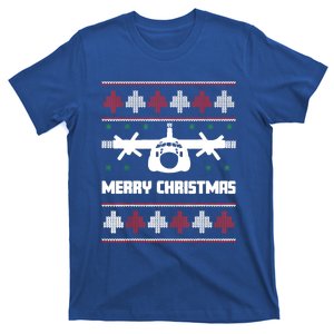 Military Airplane Ugly Christmas Sweater Army Veteran Xmas Gift T-Shirt