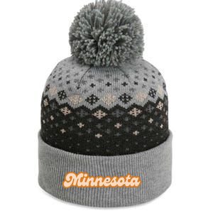 Minnesota America Usa State Retro The Baniff Cuffed Pom Beanie