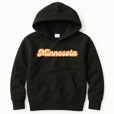 Minnesota America Usa State Retro Kids Hoodie