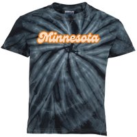 Minnesota America Usa State Retro Kids Tie-Dye T-Shirt