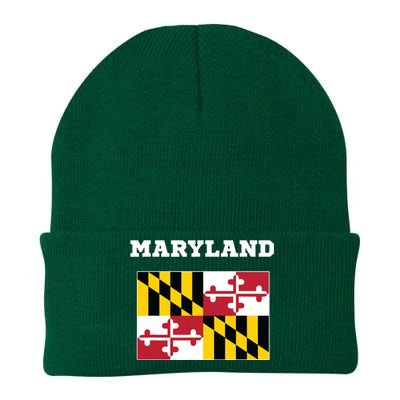 Maryland American Usa Top Travel Flag Gift Knit Cap Winter Beanie